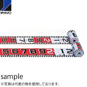 ヤマヨ測定器　リボンロッド両サイド150E2　R15B10 10m　遠距離用現場記録写真用巻尺