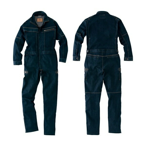 ＼まとめ買い5％OFF／Asahicho(アサヒチョウ) K122 つなぎ 鎧-YOROI WORKS(R)- 通年用 デニム ツナギ 軽量 ストレッチ 日本製 ワークウェア 作業服 作業着 ユニフォーム 大きいサイズ 旭蝶繊維 13,597円