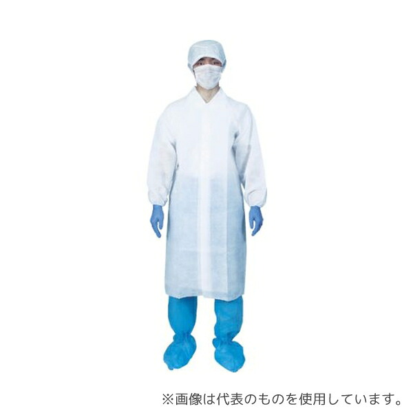AITEX AFWM-L 不織布白衣(マジックタイプ) L (50着入)着丈108cm
