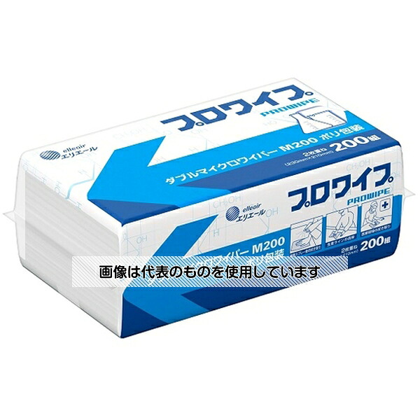 エリエール（大王製紙） エリエールプロワイプダブルマイクロワイパーM200200組×30パック入ポリ包装 823490 入数：1ケース(200組×30パック入)