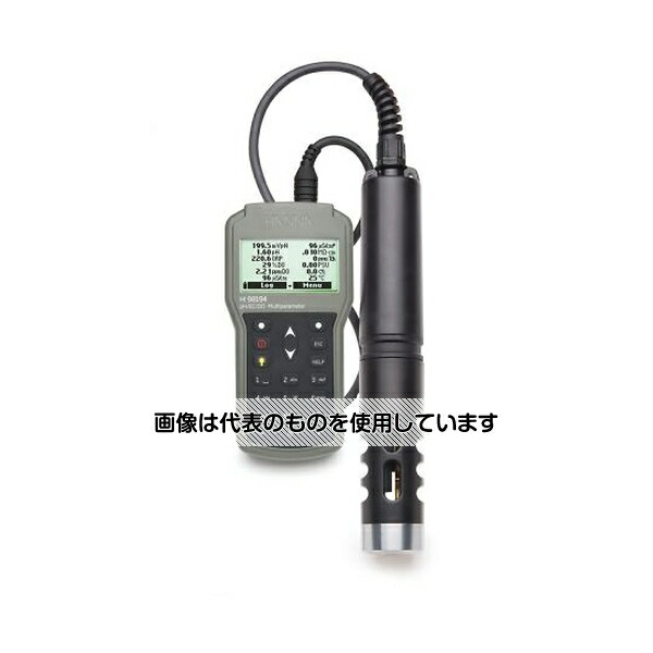 ハンナ　インスツルメンツ 投げ込み式ポータブルpH/ORP/EC/DO計4mケーブル HI98194 入数：1式