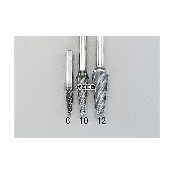 エスコ EA819VX-6 6x19mm / 6mm軸 [Coated]超硬バー(アルミ用)