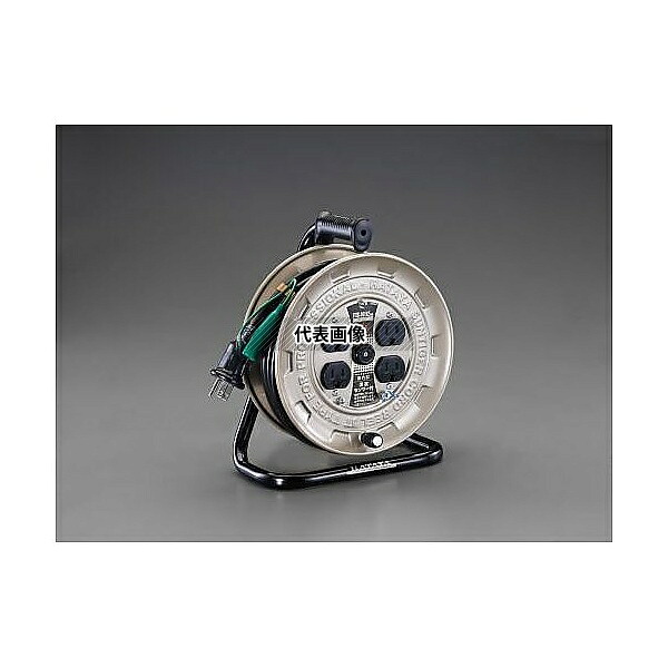 エスコ EA815BK-10EA AC125V/15A/10m コードリール(温度センサー・接地付)