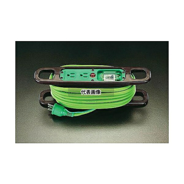 エスコ EA815GV-11 AC125V/15Ax10m コードリール(アース・ブレーカ付)