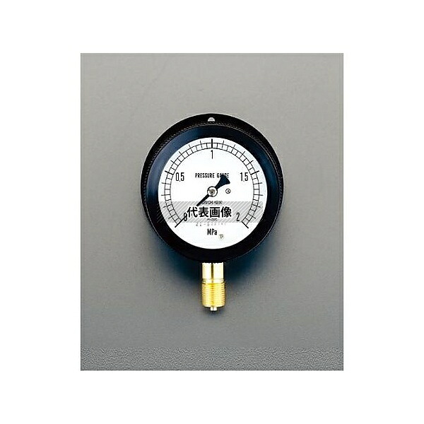 エスコ EA729DS-50 G 3/8/ 75mm/0-5.0MPa 圧力計(つば付密閉)