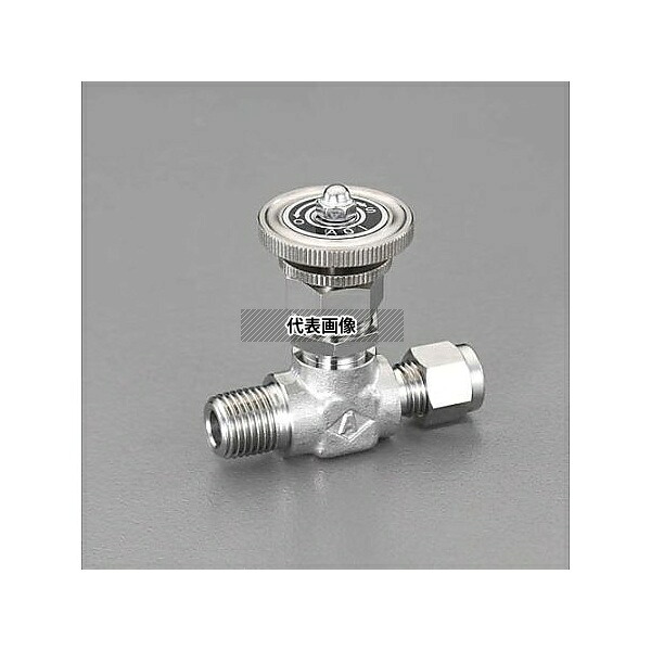 エスコ EA425CD-10 R 1/4x10mm ミニチュアバルブ(ステンレス製)