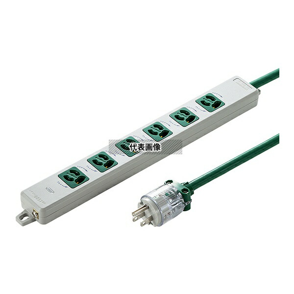 サンワサプライ TAP-HPM6-5G 医用接地プラグ付き電源タップ