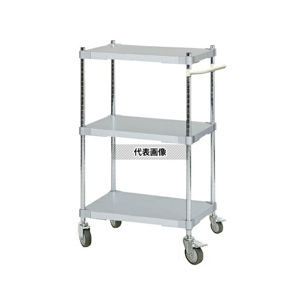 アズワン ASTGGS3-46609WH ガルバリウムワゴン W610×D460×H900mm 3段 WH
