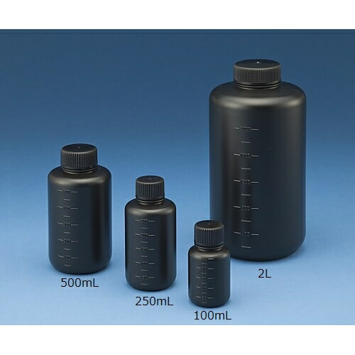 アズワン(AS ONE) Jボトル丸型 細口 遮光 1L 滅菌済 1ケース(50本入り)