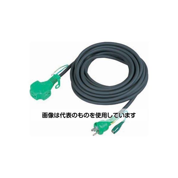 エスコ AC125V/15A/ 10 m 延長コード(極太) EA815G-10 入数：1本