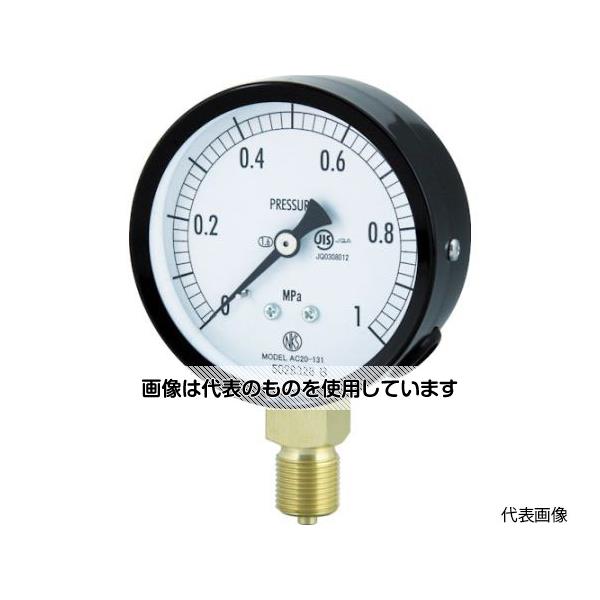長野計器 普通形圧力計(A枠立形・φ75・G3/8B・0.0～0.25Mpa) AC20-131-0.25MP 入数：1個