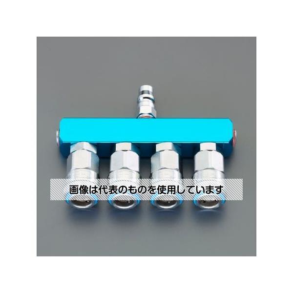 アズワン(AS ONE) 4連 エアーカップリング(ワンプッシュ型) EA140DK-4 入数：1台