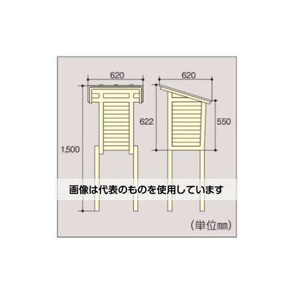 アズワン(AS ONE) 620x620x1500mm 百葉箱 EA728GX-3 入数：1台