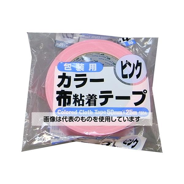 リンレイ カラー布粘着テープNO.384 50mm×25m ピンク 30巻入 RT384-PINK5025 入数：1箱(30巻入)