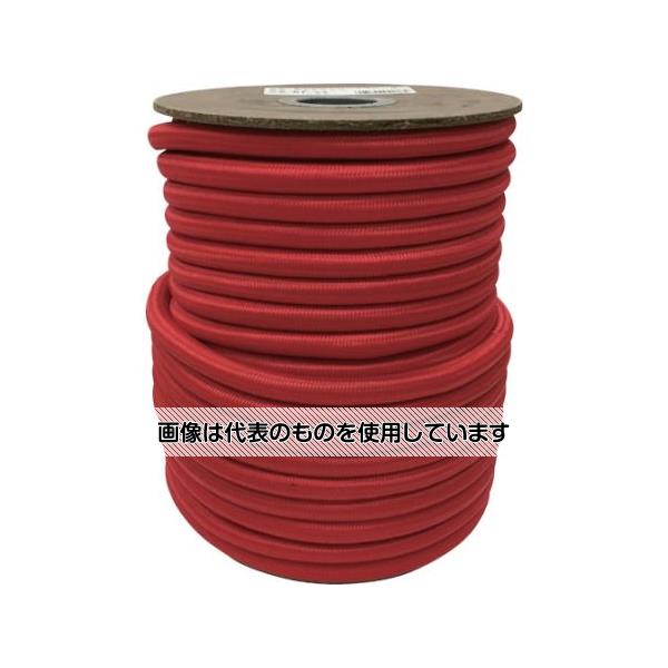 ユタカメイク ゴム タイトゴムロープボビン巻 9φ×30m レッド RT-33 入数：1個