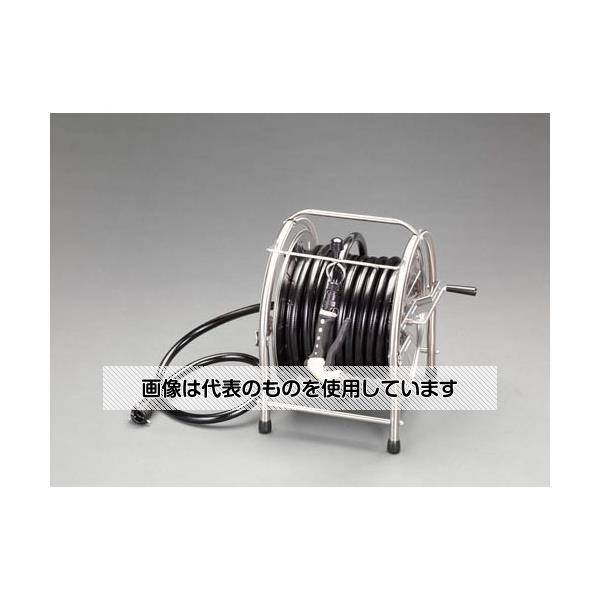 エスコ 15/20mmx30m 散水ホースリール(ステンレス製) EA124HH-30 入数：1個｜ファーストFACTORY