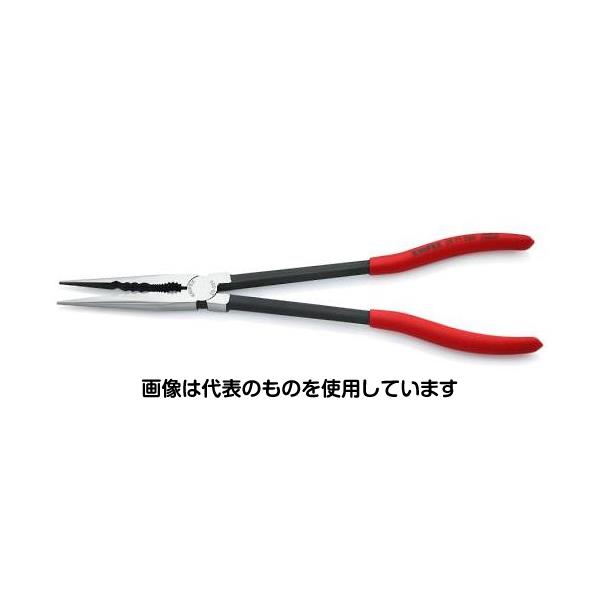 KNIPEX 280mm ロングノーズプライヤー(ストレート) EA537L-21 入数：1丁