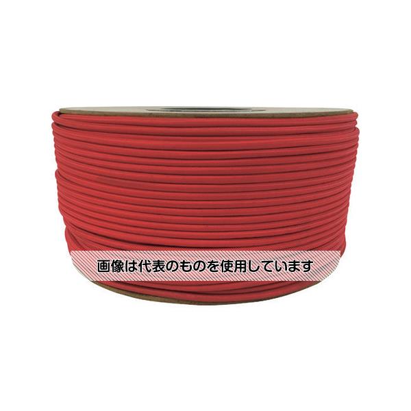 ユタカメイク タイトゴムロープドラム巻 4.5mm&times;200m レッド PRT-10 入数：1巻｜ファーストFACTORY