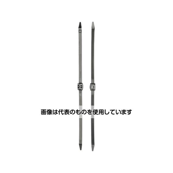 アズワン(AS ONE) ダブルクランプ結束バンド 耐候性黒 長さ：333mm 幅：12.7mm 100本入 PLDC1.5EH-C350 入数：1袋(100本入)