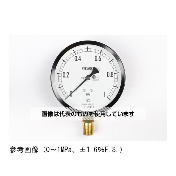 長野計器 普通形圧力計(Φ100) 立形A枠 -0.1～0.4MPa AE20-181 入数：1個