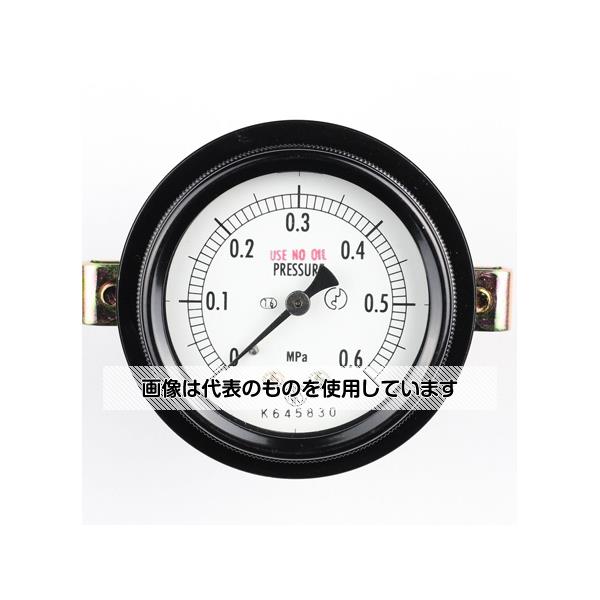 長野計器 密閉型圧力計(60Φ) 禁油 埋込形D枠(取付金具) 0.6MPa BA15-121 入数：1個