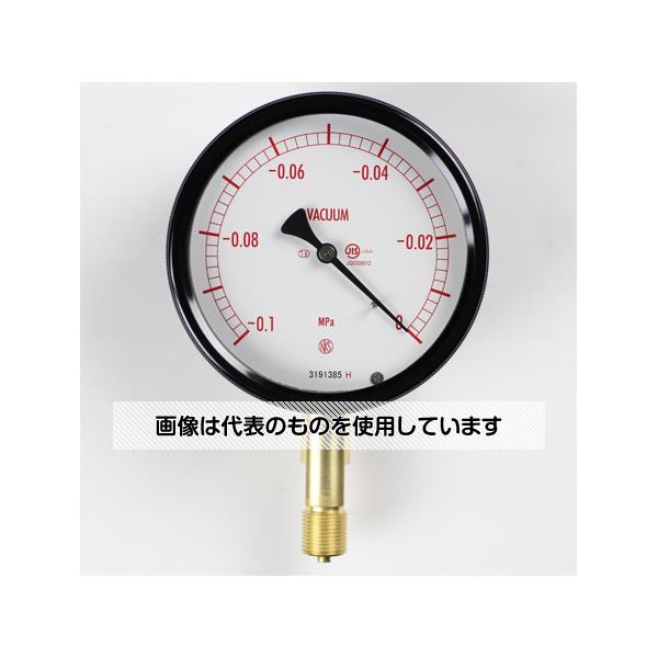 長野計器 密閉型圧力計(100Φ) 真空計(負圧計) 立形A枠 -0.1～0MPa BE12-131 入数：1個