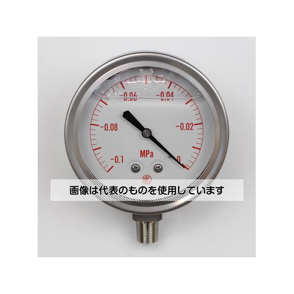 長野計器 グリセリン入圧力計(100Φ) -0.1～0MPa 真空計(負圧計) GV42-183 入数：1個
