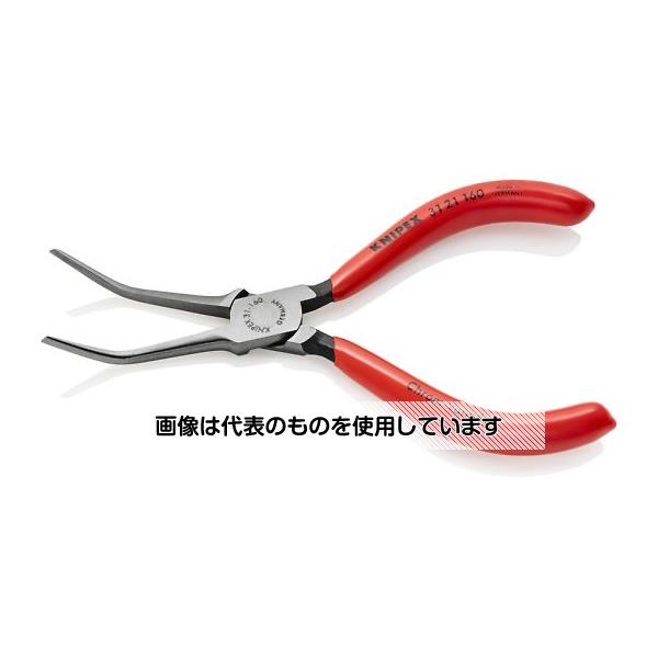 アズワン(AS ONE) 160mm ニードルノーズプライヤー(先曲) EA537LB-160B 入数：1個