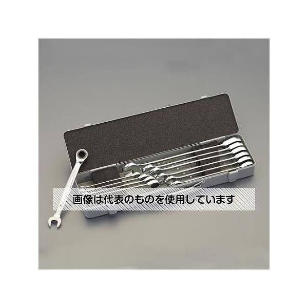 TONE 11本組 片目片口スパナ(ラチェット式) EA614HA 入数：1セット
