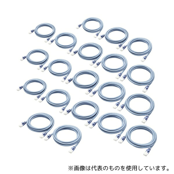 エレコム LD-GPT/BU2/RS2 LANケーブル CAT6準拠 EU RoHS指令準拠 爪折れ防止 簡易パッケージ仕様 2m ブルー 20個セット