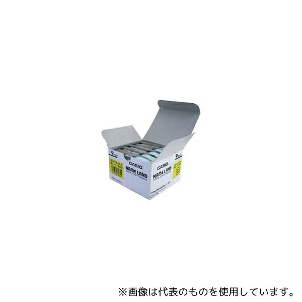 カシオ XR-9YW-20P-E ネームランド用テープカートリッジ 黄に黒文字 9mm 20個