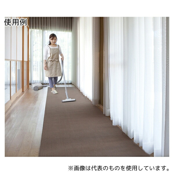 サンコー(生活用品) KH-79 おくだけ吸着ロングマット 90×600cm ブラウン