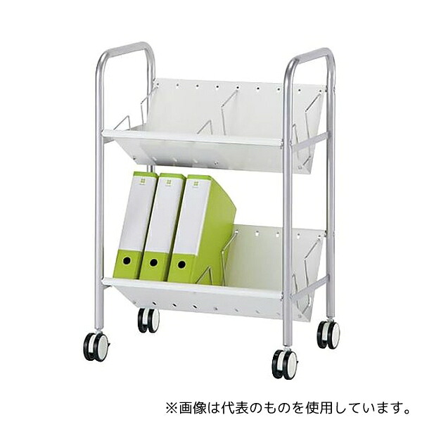 林製作所 11-1 ホワイトシェルフ ファイルワゴン 2段