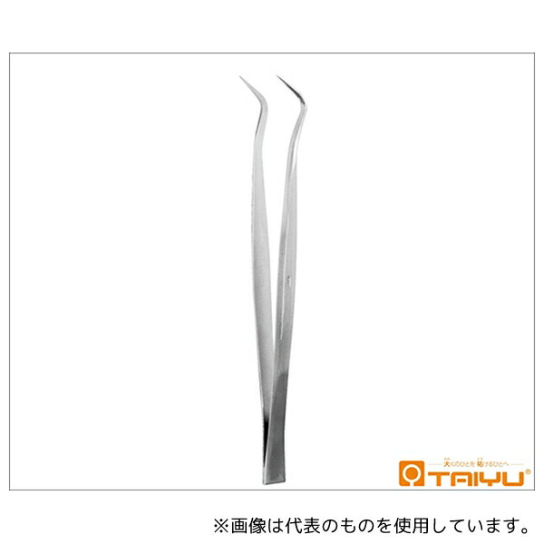 TAIYU(大祐医科工業) TY-077 歯科用鑷子 曲 無鈎 併式 ダボ無 全長16cm