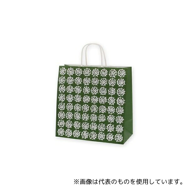 HEIKO 3270200 HEIKO 紙袋 25チャームバッグ 25CB W 和風 緑 50枚