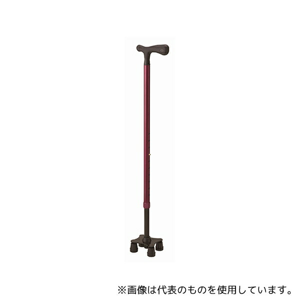ケイ・ホスピア SSS-11 四点杖 伸縮タイプ レッド