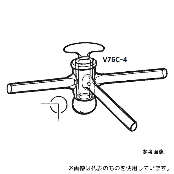 桐山製作所 V76C-4-1 真空コック(三方)