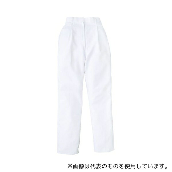 KAZEN 821-90 LL レディススラックス 白 LL