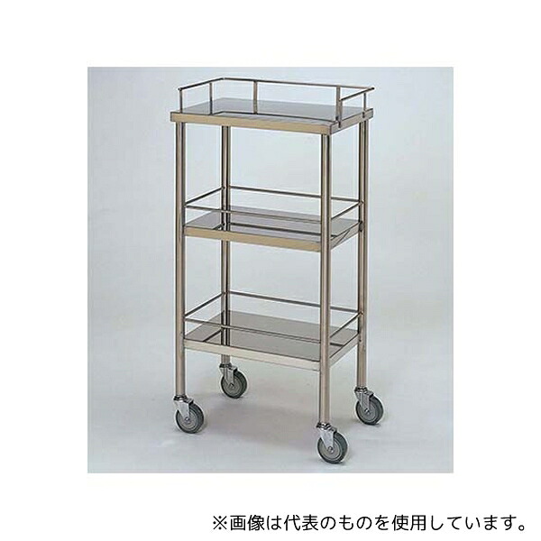 柏ステンレス工業 ステンレスワコ゛ンMA-450 ステンレスワゴン 機械卓子(枠付) 450×300×800mm