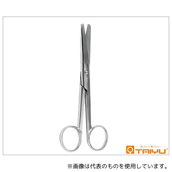 TAIYU(大祐医科工業) TY-100BS 外科剪刀 両鈍 反 ネジ止 全長14cm