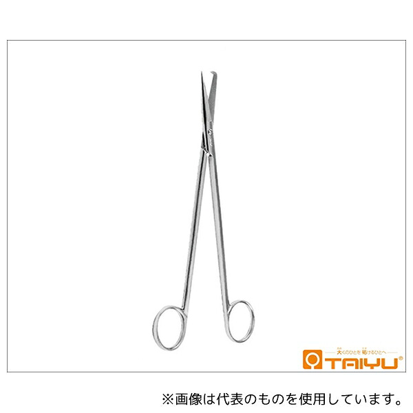 TAIYU(大祐医科工業) TY-153 グッセロ氏抜糸剪刀 鈎付 直 ネジ止 全長18cm
