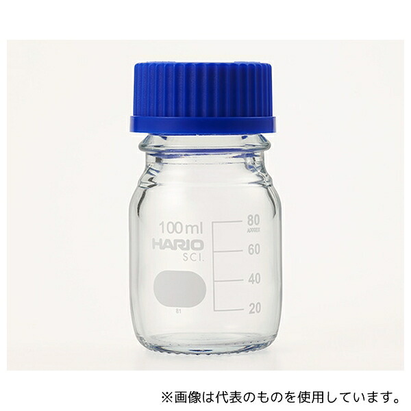 HARIO NBO-100-SCI 耐熱ねじ口瓶(液切リング付) GL-45 100mL 10本入