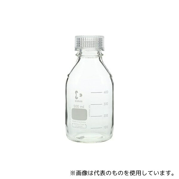 DWK Life Sciences ねじ口瓶丸型(デュラン(R))透明キャップ付 500mL 10本