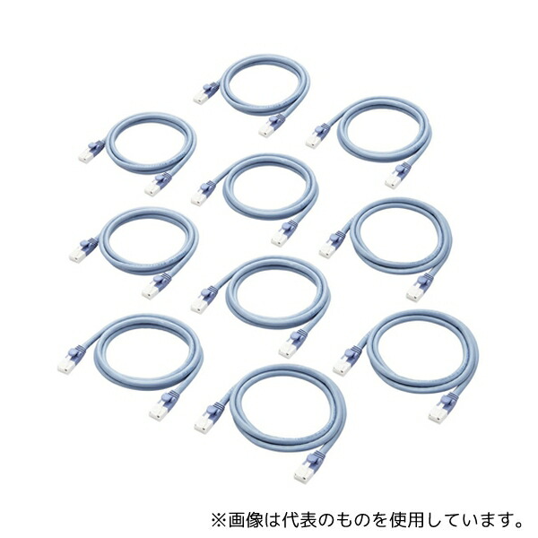 エレコム LD-GPT/BU1/RS1 LANケーブル CAT6準拠 EU RoHS指令準拠 爪折れ防止 簡易パッケージ仕様 1m ブルー 10個セット