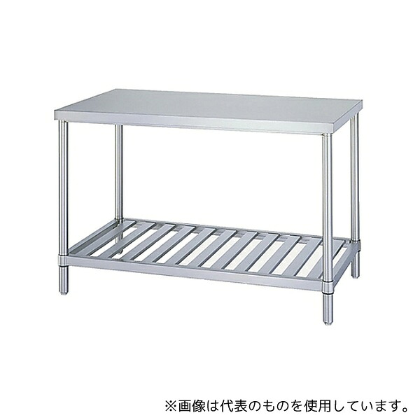 シンコー(業務用厨房機器) WS-15045 ステンレス作業台 (SUS430・スノコ棚仕様) 1500×450×800