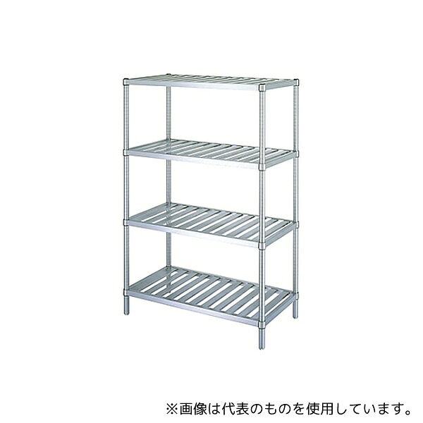 シンコー(業務用厨房機器) RSN4-18090 ステンレスラック (SUS304・スノコ棚4段仕様) 1788&times;888&times;1800｜ファーストFACTORY