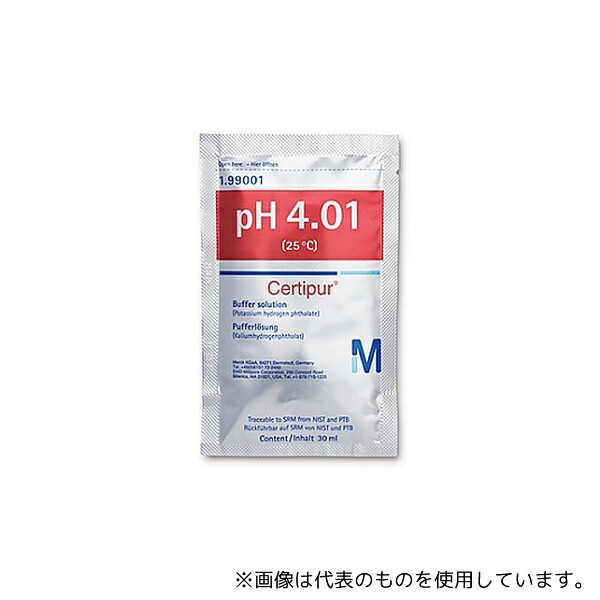 Merck 1.99001.0001 バッファー溶液 (フタル酸水素カリウム、 30mL アルミ分包タイプ&times;30 袋)、 NIST及びPTBのSRMにトレーサブル pH 4.01 (25&deg;C) サーティピュア(R) 199001 1ST｜ファーストFACTORY