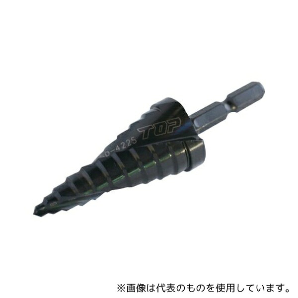 トップ工業 ESD-422S 電動ドリル用六角シャンクスパイラルステップドリル 10段 穴あけ寸法Φ4～22