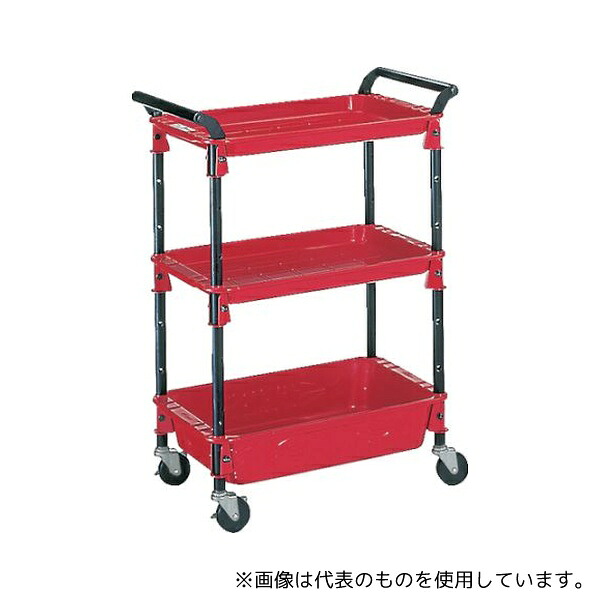 トラスコ中山 TWR-221 R ツールワゴンロイヤル 654X361X887 深1浅2 赤｜ファーストFACTORY