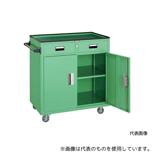 トラスコ中山 NTS-504N-YG ツールワゴン 800X500XH880 引出・扉付 YG